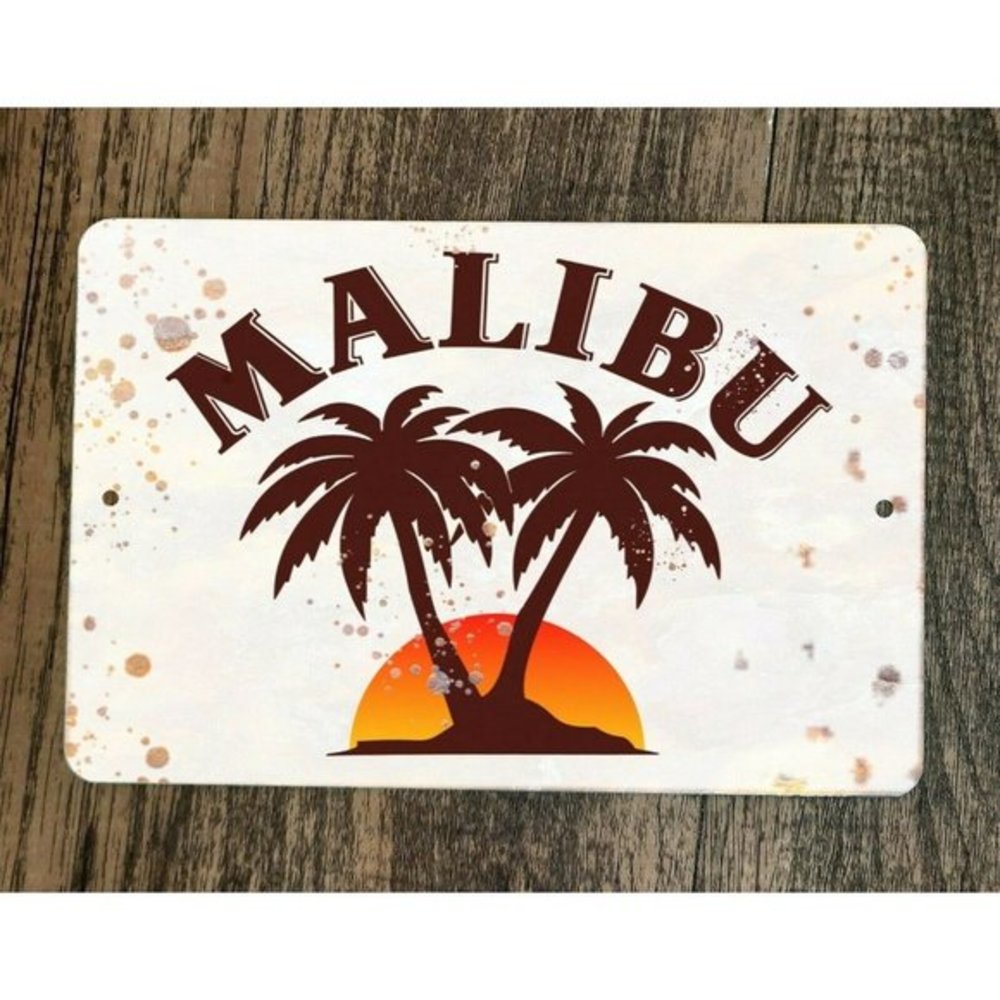 Mailbu Rum 8x12‎ Metal Wall Alcohol Bar Sign Liquor